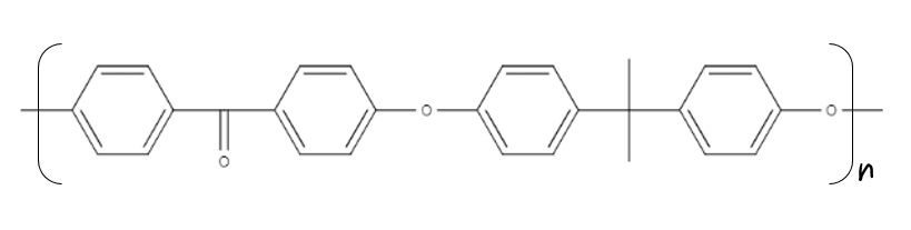芳香族ポリエーテルケトンの構造式